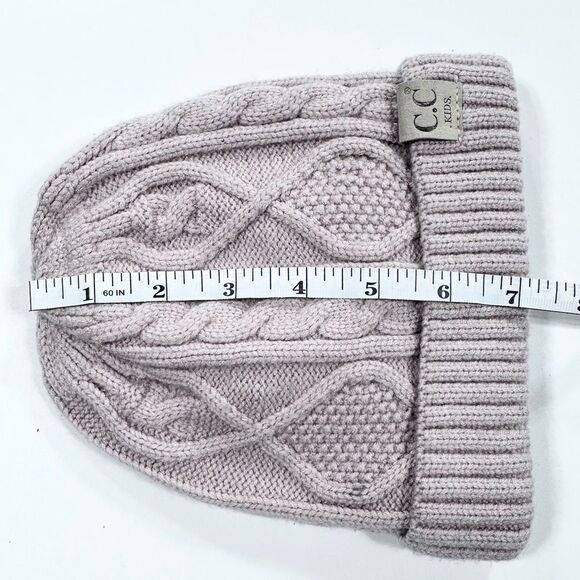 C.C Kids blush knit lined beanie - Picture 7 of 7
